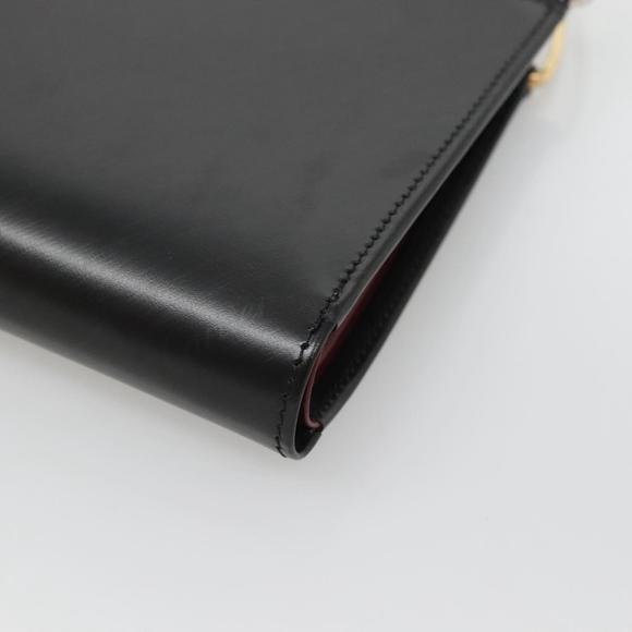 CARTIER Trinity Wallet Bag Hand Bag Leather Black Auth 131637V - Picture 15 of 16